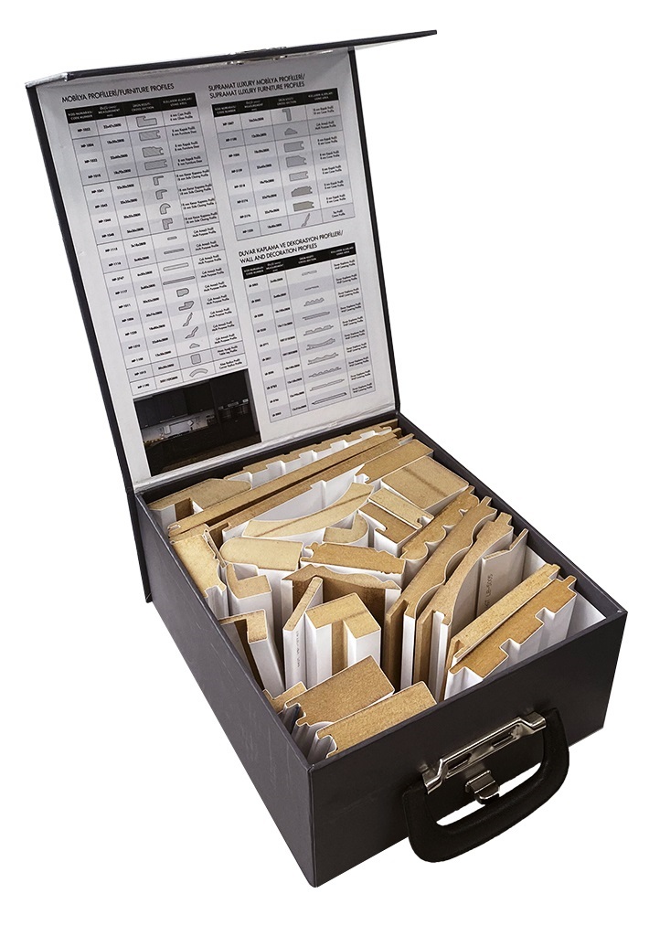 Бокс с образцами стеновых и рамочных профилей МДФ AGT. Рис. 2