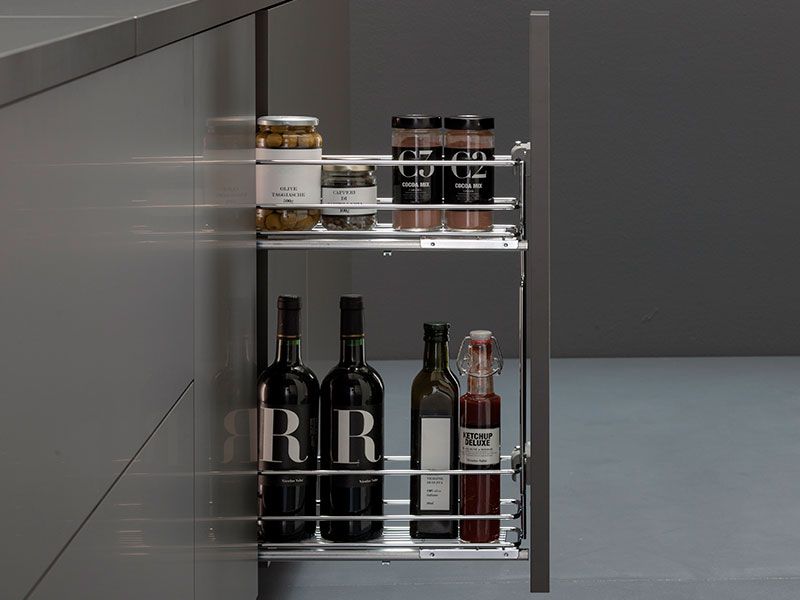 Бутылочница в базу 150мм, левая, с креплением к фасаду, направляющие плавного закрывания,. Рис. 2