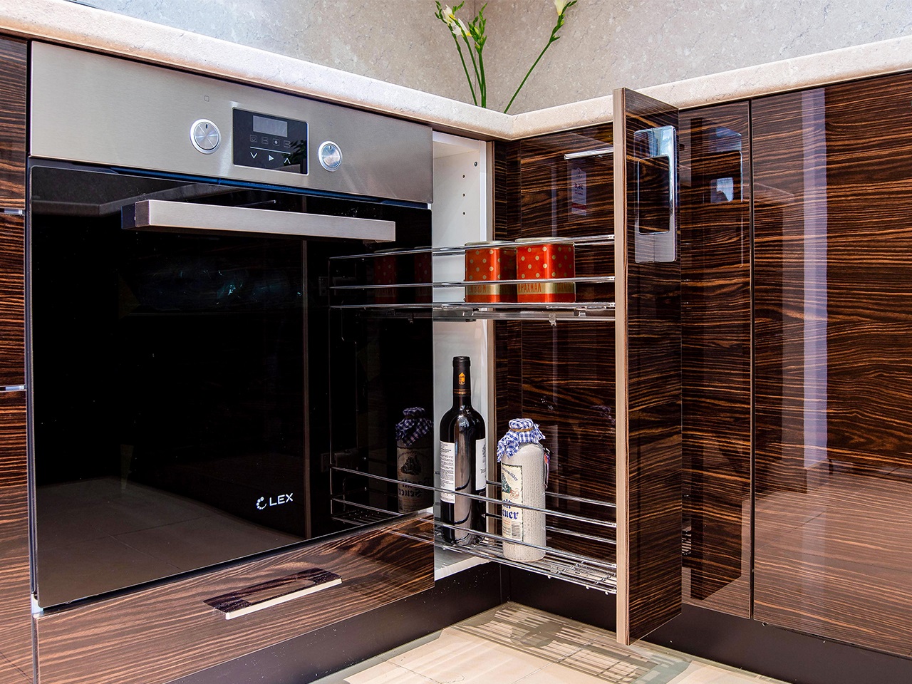 Бутылочница в базу 150мм, левая, с креплением к фасаду, направляющие плавного закрывания,. Рис. 3