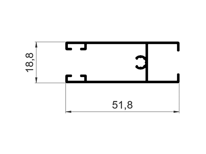 C640/12XLL Створка горизонтальная эконом 6,0м RAL8017. Рис. 1 C640/12XLL Створка горизонтальная эконом 6,0м RAL8017. Рис. 1