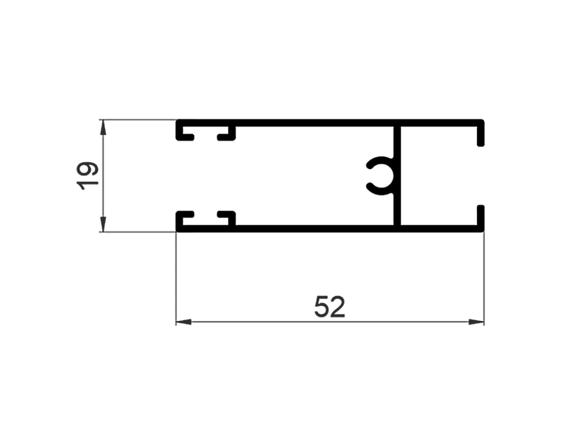 C640/12X Профиль створки низ-верх усил. RAL 9016 6м.. Рис. 1