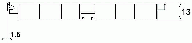 Цоколь кухонный ПВХ, черный 099, H=150мм L=4м FIRMAX. Рис. 2