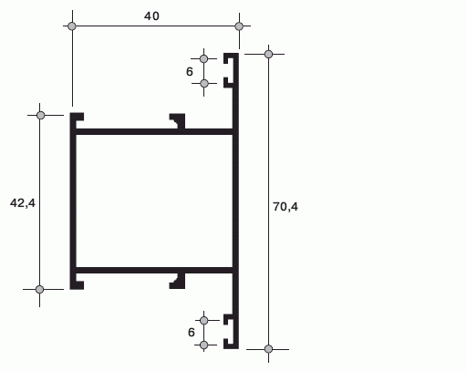 Импост двери, 400-17 (167) 6м Белый. Рис. 1 Импост двери, 400-17 (167) 6м Белый. Рис. 1