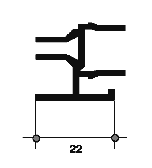 Профиль стыковочный, 640-30 (167) 6м Коричневый RAL8017. Рис. 1