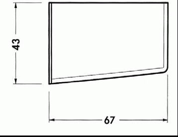 Накладка декоративная для навеса шкафа 806000500DX, бежевая, правая. Рис. 3