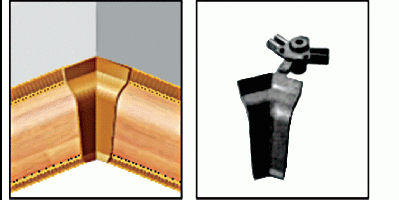 Угол 135° внутренний овального пристеночного бортика, пластик, серый. Рис. 2 Угол 135° внутренний овального пристеночного бортика, пластик, серый. Рис. 2