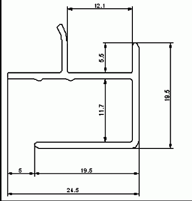 Элемент соединит. угловой д/цоколя, 90°, H=150 мм, алюм.. Рис. 2
