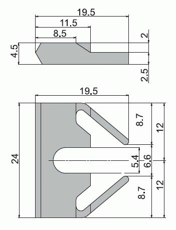 Комплект подкладок под фасадные ножницы, 6 штук, 01974010. Рис. 2 Комплект подкладок под фасадные ножницы, 6 штук, 01974010. Рис. 2