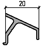 Профиль отлива (6,5м), RAL9016. Рис. 1