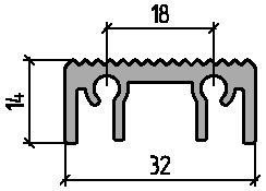 Профиль порога (6,5м) 00. Рис. 1 Профиль порога (6,5м) 00. Рис. 1