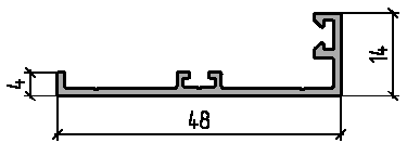 Профиль примыкания двери 14мм (6,5м), RAL9016. Рис. 1 Профиль примыкания двери 14мм (6,5м), RAL9016. Рис. 1