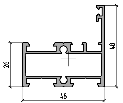 Профиль рамы оконной 48мм (6,5м), RAL9016. Рис. 1 Профиль рамы оконной 48мм (6,5м), RAL9016. Рис. 1