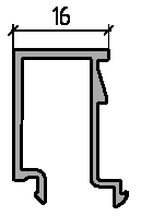 Профиль штапика 16мм (6,5м), RAL9016. Рис. 1