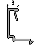 Профиль штапика 8мм (6,5м), RAL9016. Рис. 1