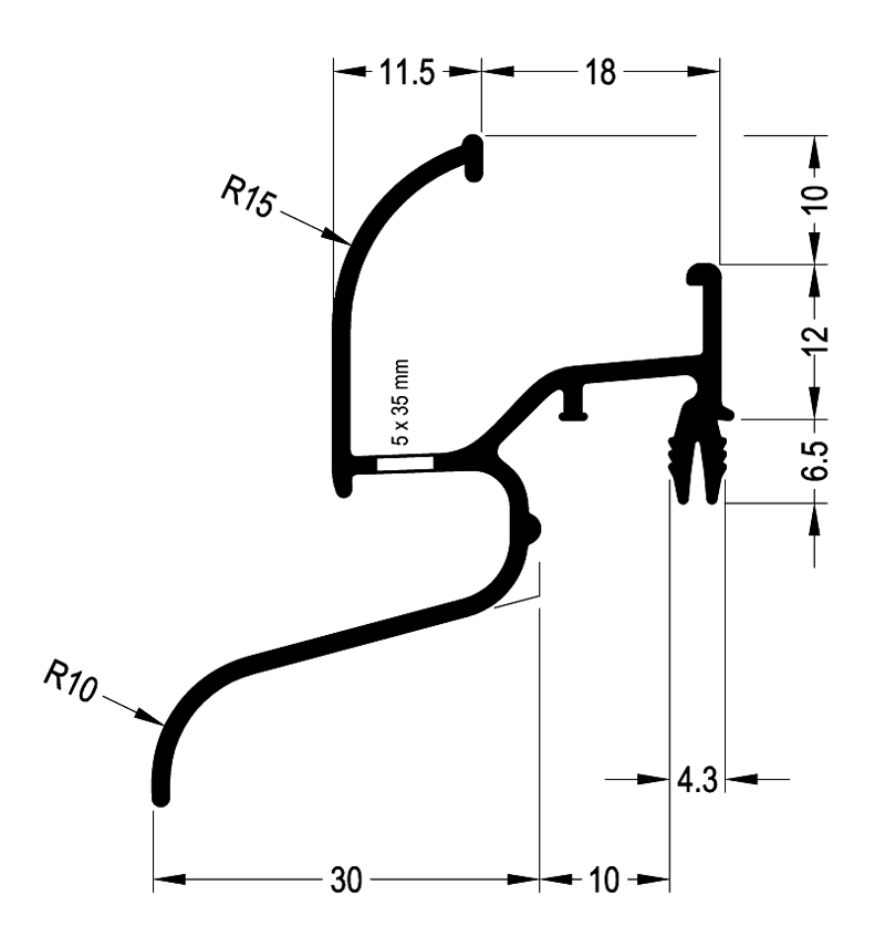 Профиль водоотв., АЛЮСТАРТ (N22/30), алю.. Рис. 2