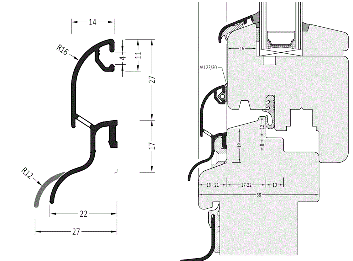 Профиль водоотв., АЛЮСТАРТ (SD24OF), алю.. Рис. 2