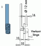 Ручка Si-line PSK наружная плоская серебрянная. Рис. 1 Ручка Si-line PSK наружная плоская серебрянная. Рис. 1