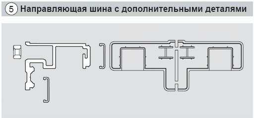 Шина направляющая 4 м (комплект) FOLD, сред. бронза R05.3. Рис. 1