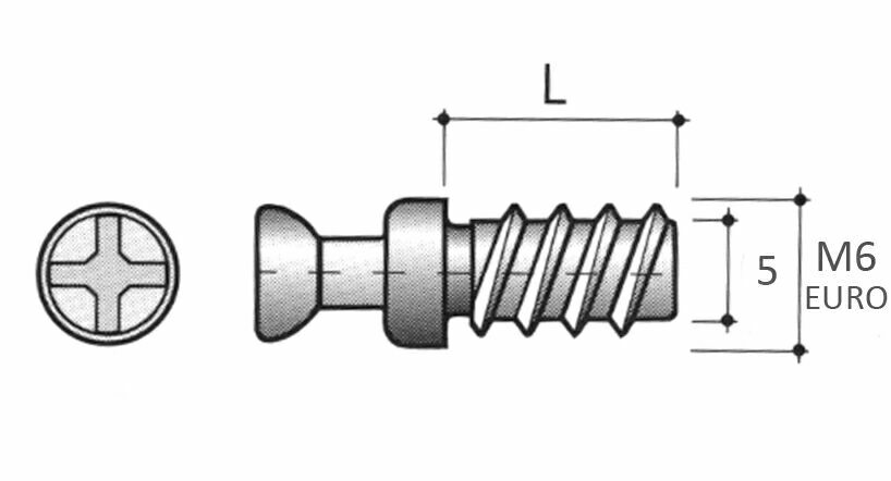 TI18 Дюбель для полкодержателя PRM0092, L=7.5 мм, цинк, цинк. покр.. Рис. 2