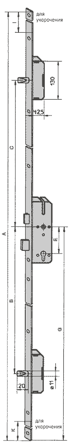 3453995 Замок многозапорный 2300 PZ/F16/40/92/8 с 2-мя дополнительными ригельными запорами. Рис. 2 3453995 Замок многозапорный 2300 PZ/F16/40/92/8 с 2-мя дополнительными ригельными запорами. Рис. 2