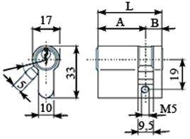 Цилиндр профильный ELEMENTIS 10/50, никелированный. Рис. 2 Цилиндр профильный ELEMENTIS 10/50, никелированный. Рис. 2