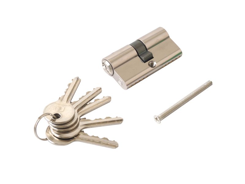 Цилиндр профильный ELEMENTIS 30/30, 5 ключей, никелированный. Рис. 1