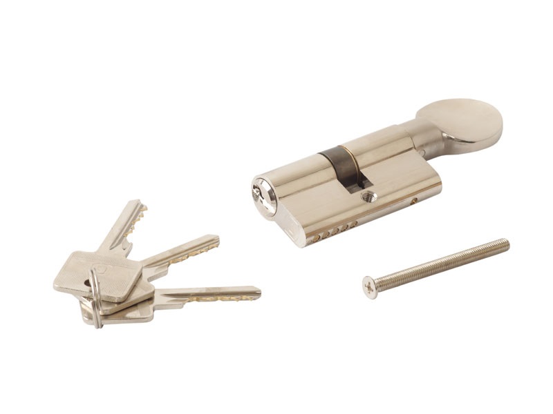 Цилиндр профильный ELEMENTIS с ручкой 30(ключ)/30(ручка), никелированный. Рис. 3 Цилиндр профильный ELEMENTIS с ручкой 30(ключ)/30(ручка), никелированный. Рис. 3