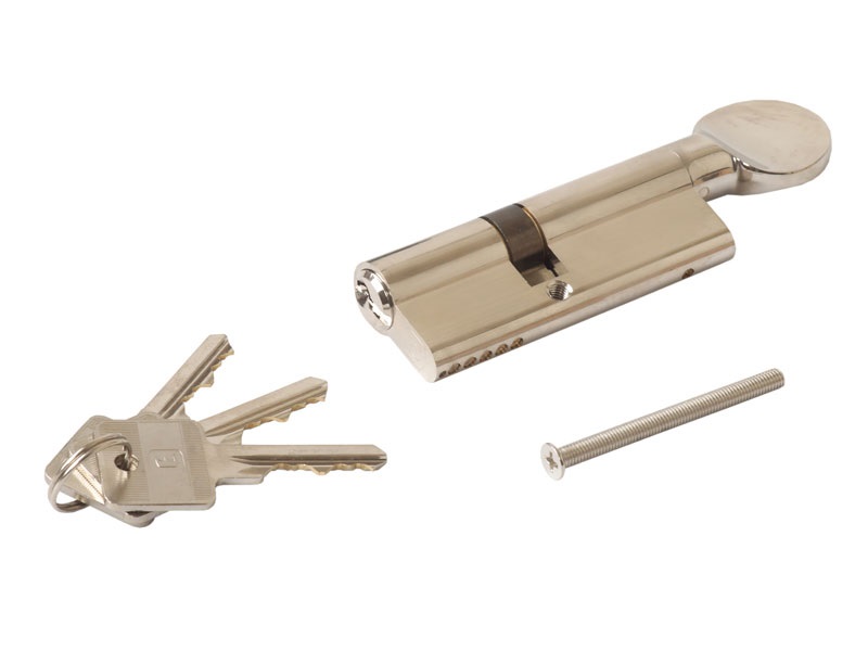 Цилиндр профильный ELEMENTIS с ручкой 35(ключ)/45(ручка), никелированный. Рис. 3 Цилиндр профильный ELEMENTIS с ручкой 35(ключ)/45(ручка), никелированный. Рис. 3