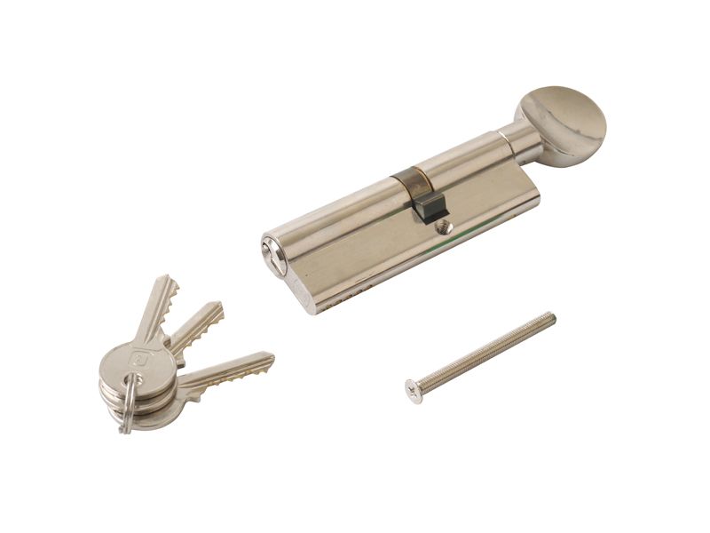 Цилиндр профильный ELEMENTIS с ручкой 40(ручка)/55(ключ), никелированный. Рис. 2 Цилиндр профильный ELEMENTIS с ручкой 40(ручка)/55(ключ), никелированный. Рис. 2