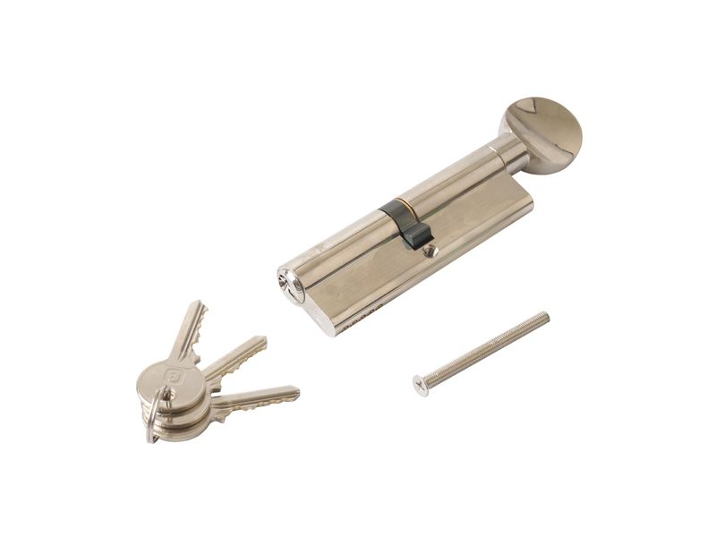 Цилиндр профильный ELEMENTIS с ручкой 50(ручка)/50(ключ), никелированный. Рис. 2