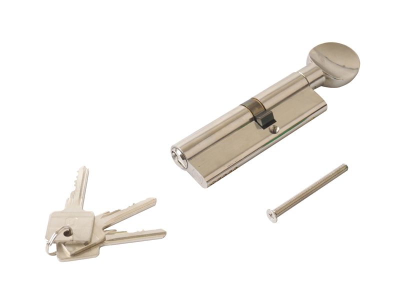 Цилиндр профильный с ручкой ELEMENTIS 45(ключ)/55(ручка), никелированный. Рис. 2 Цилиндр профильный с ручкой ELEMENTIS 45(ключ)/55(ручка), никелированный. Рис. 2