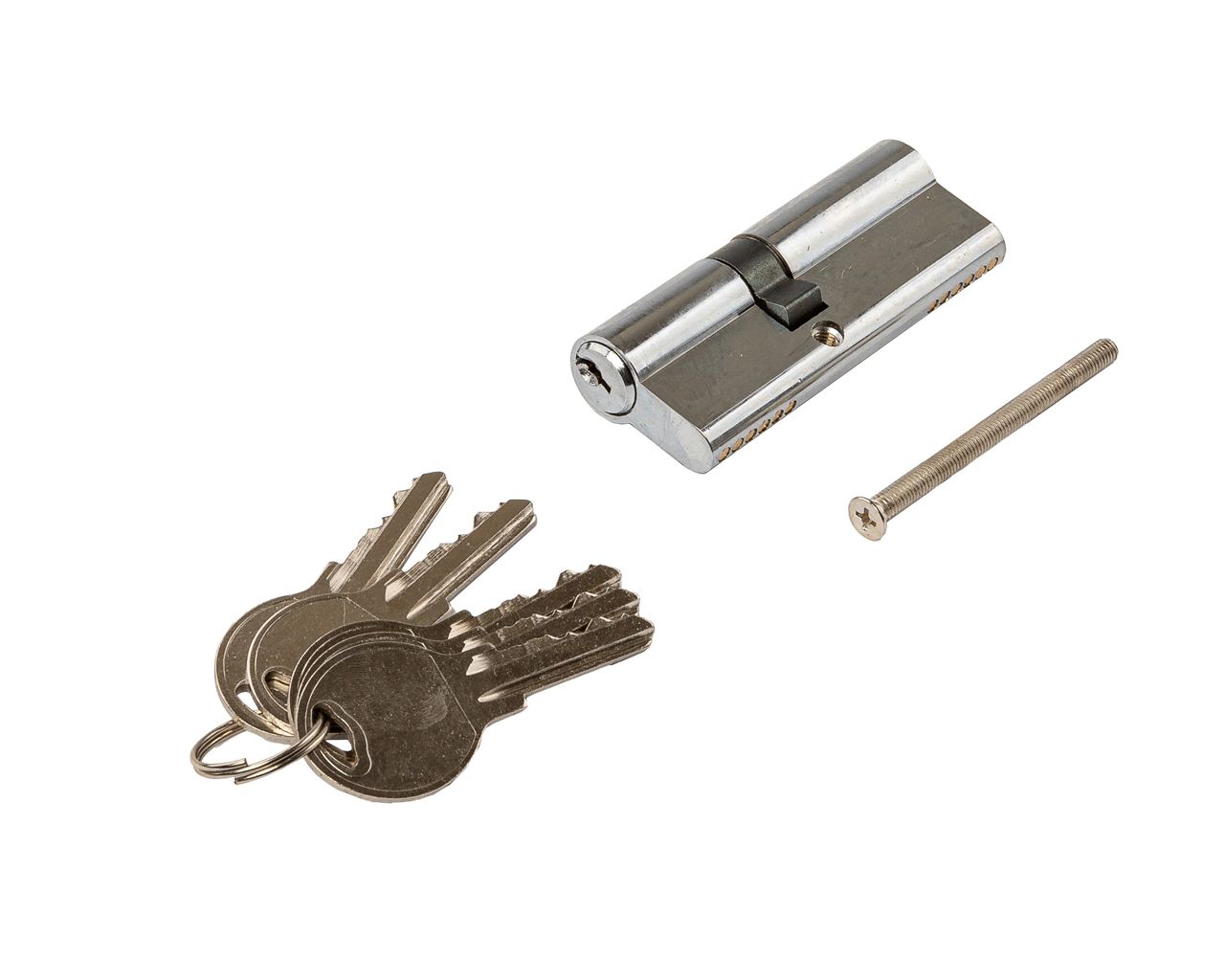 Цилиндр профильный 35/45, ЦАМ 5 ключей, никелированный. Рис. 1 Цилиндр профильный 35/45, ЦАМ 5 ключей, никелированный. Рис. 1