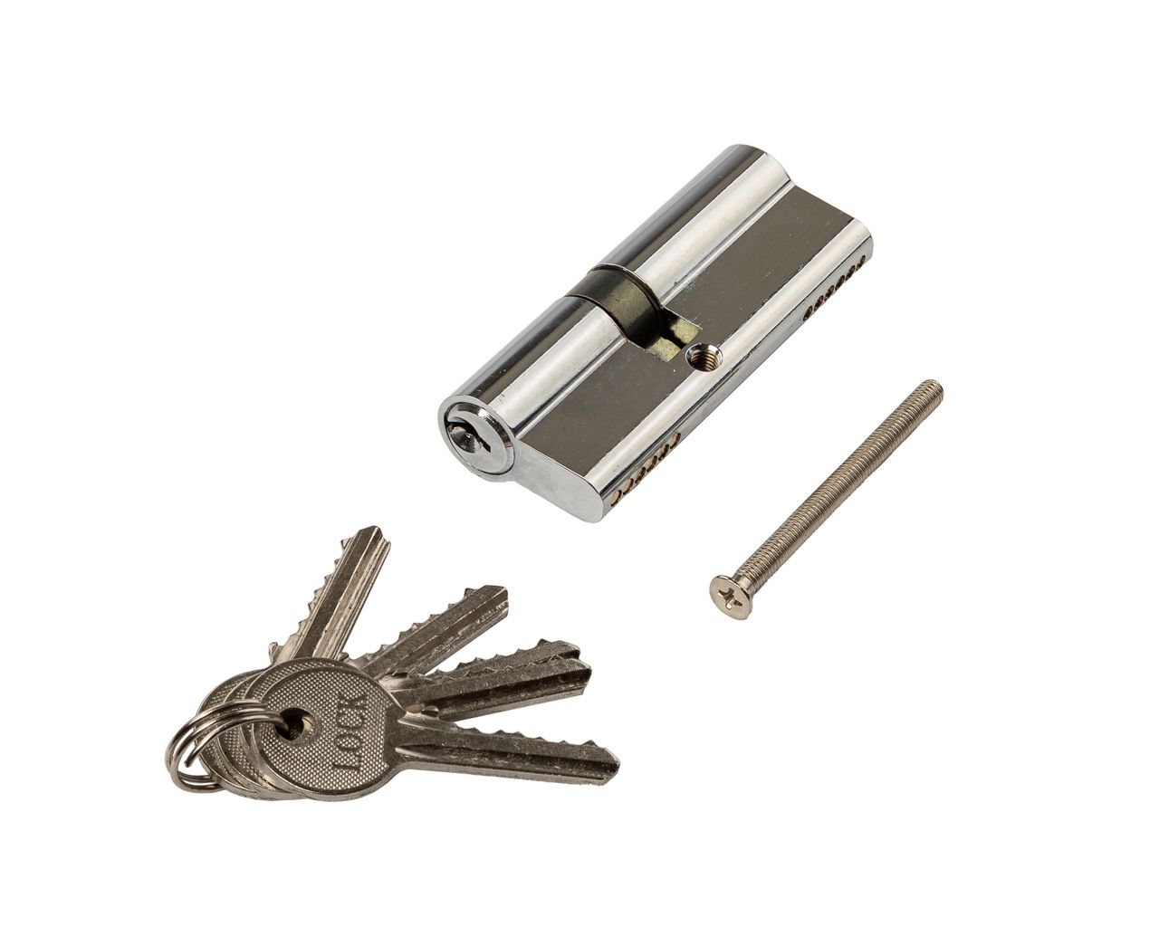 Цилиндр профильный 35/45, алю, 5 ключей. Рис. 1