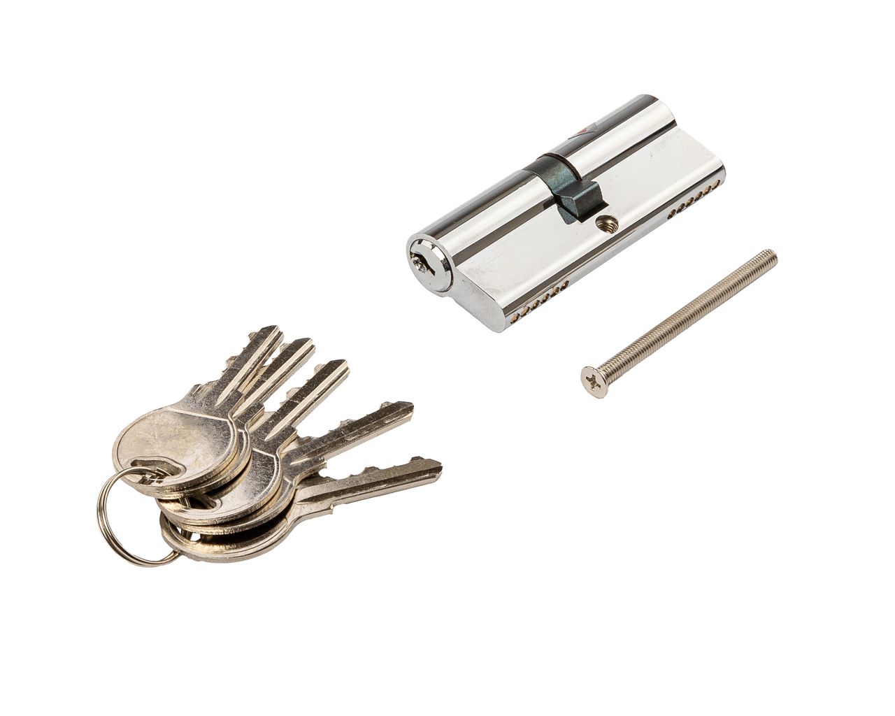 Цилиндр профильный 40/40, ЦАМ, 5 ключей, никелированный. Рис. 1