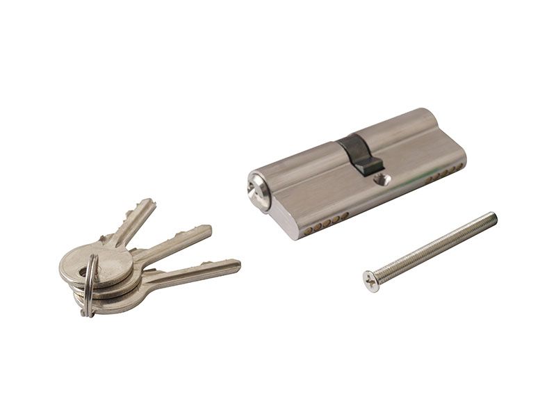 Цилиндр профильный 40/40, никель матовый. Рис. 1