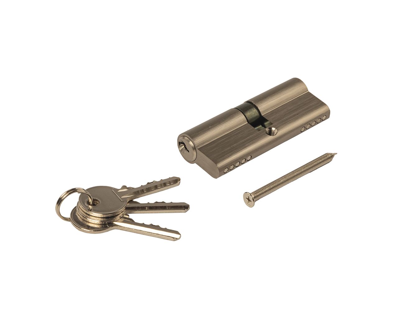 Цилиндр профильный 40/40, никель матовый. Рис. 2 Цилиндр профильный 40/40, никель матовый. Рис. 2