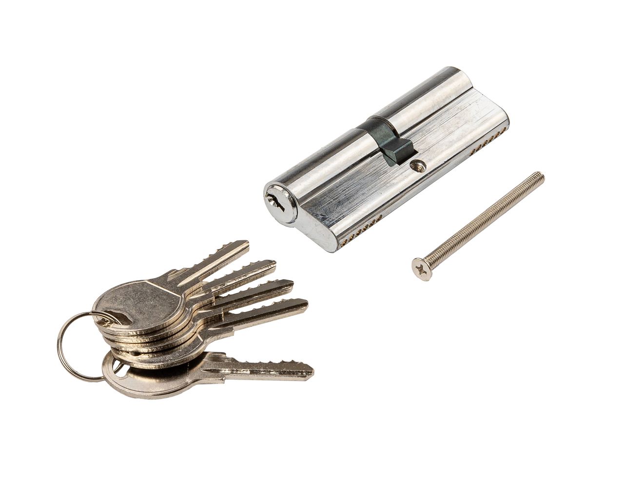 Цилиндр профильный 45/45, ЦАМ, 5 ключей, никелированный. Рис. 1 Цилиндр профильный 45/45, ЦАМ, 5 ключей, никелированный. Рис. 1