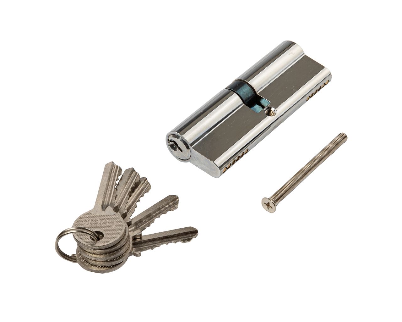 Цилиндр профильный 45/45, алю, 5 ключей. Рис. 1