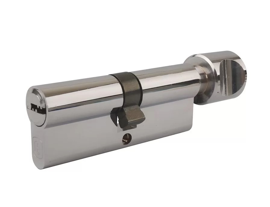 Цилиндр профильный ELEMENTIS 35(ключ)/45(ручка) ЦАМ, 5 перфорированных ключей, никелированный. Рис. 2