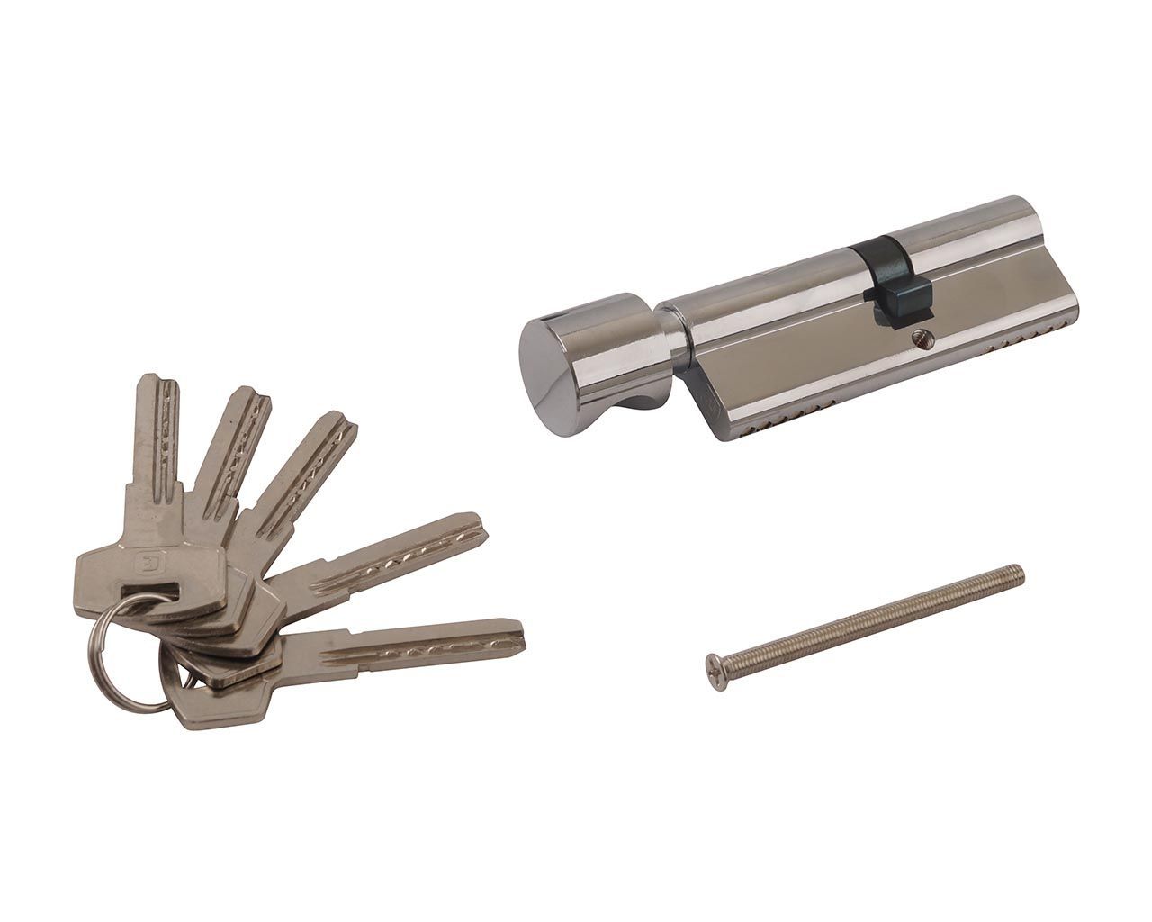 Цилиндр профильный ELEMENTIS 40(ключ)/50(ручка) ЦАМ, 5 перфорированных ключей, никелированный. Рис. 2 Цилиндр профильный ELEMENTIS 40(ключ)/50(ручка) ЦАМ, 5 перфорированных ключей, никелированный. Рис. 2