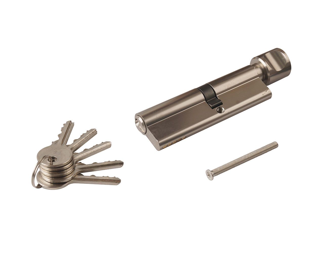 Цилиндр профильный ELEMENTIS  55(ключ)/45(ручка D), никелированный. Рис. 2