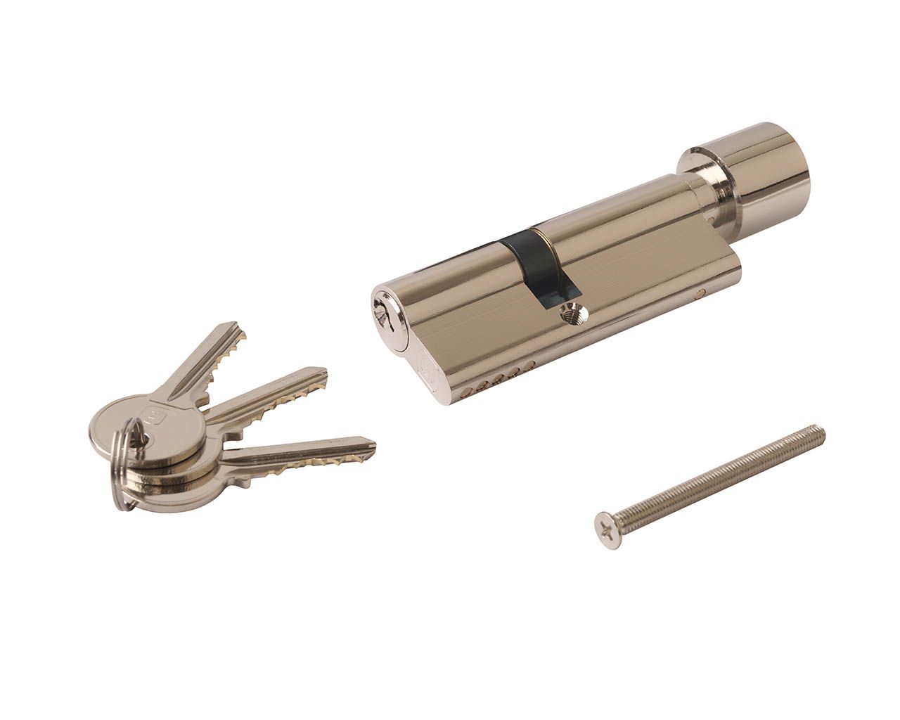 Цилиндр профильный ELEMENTIS с ручкой 35(ключ)/45(ручка), никелированный. Рис. 1 Цилиндр профильный ELEMENTIS с ручкой 35(ключ)/45(ручка), никелированный. Рис. 1