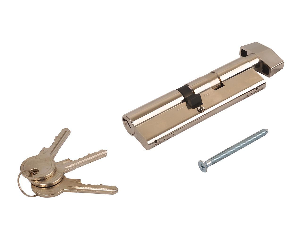 Цилиндр профильный MAXBAR 50(ключ)/60 (ручка B),никелированный. Рис. 1