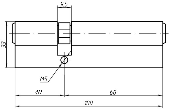 Цилиндр профильный MAXBAR 847/K 40-60, никелированный. Рис. 2 Цилиндр профильный MAXBAR 847/K 40-60, никелированный. Рис. 2