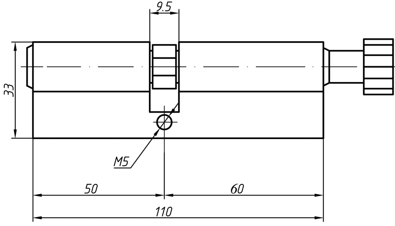 Цилиндр профильный MAXBAR с круглой ручкой 60 (ручка C)/50 (ключ),никелированный. Рис. 2 Цилиндр профильный MAXBAR с круглой ручкой 60 (ручка C)/50 (ключ),никелированный. Рис. 2
