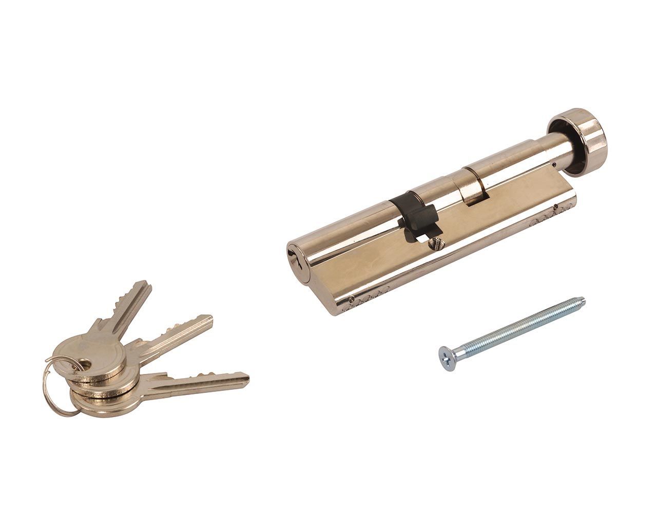 Цилиндр профильный MAXBAR с круглой ручкой C/K1 45 (ключ)/60(ручка), никелированный. Рис. 1 Цилиндр профильный MAXBAR с круглой ручкой C/K1 45 (ключ)/60(ручка), никелированный. Рис. 1