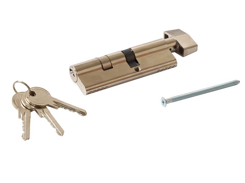 Цилиндр профильный MAXBAR с плоской ручкой CVG/K 40(ручка)/55(ключ),никелированный. Рис. 1 Цилиндр профильный MAXBAR с плоской ручкой CVG/K 40(ручка)/55(ключ),никелированный. Рис. 1