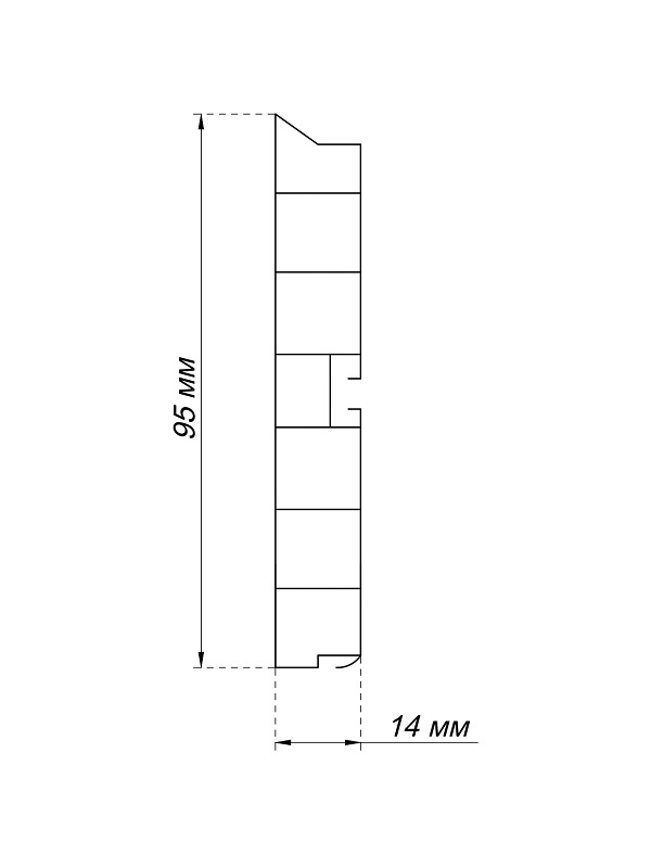 Цоколь кухонный ПВХ Латте H=100мм L=4м FIRMAX. Рис. 1
