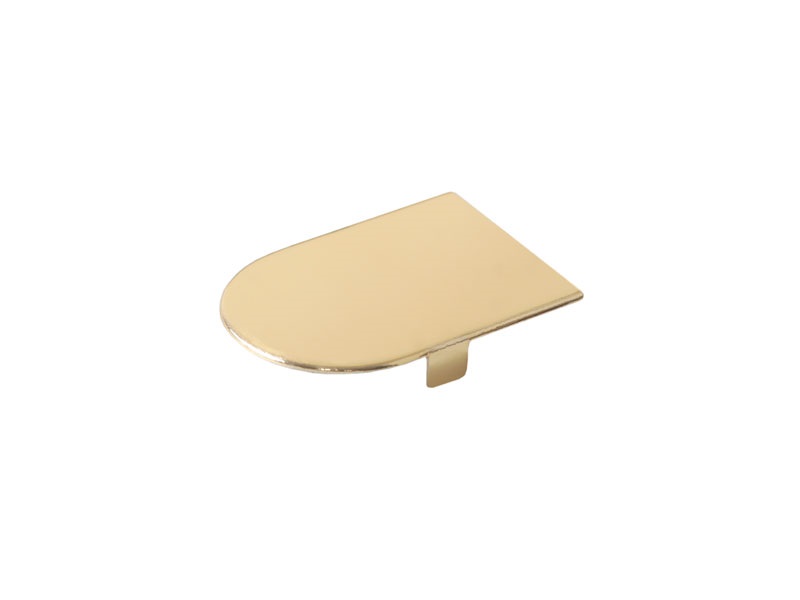 Накладка декоративная для скрытых петель, 120x30 мм, алюминий, золото полированное. Рис. 1