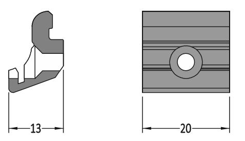 Держатель для защелкивания водоотводного профиля АЛЮСТАРТ, пластик. Рис. 2